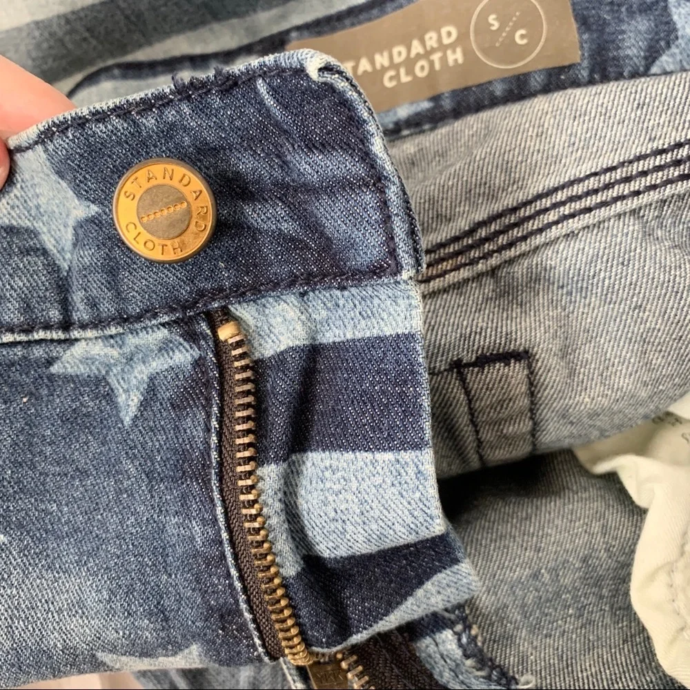 NWOT Stars & Stripes cutoff long short denim by standard cloth